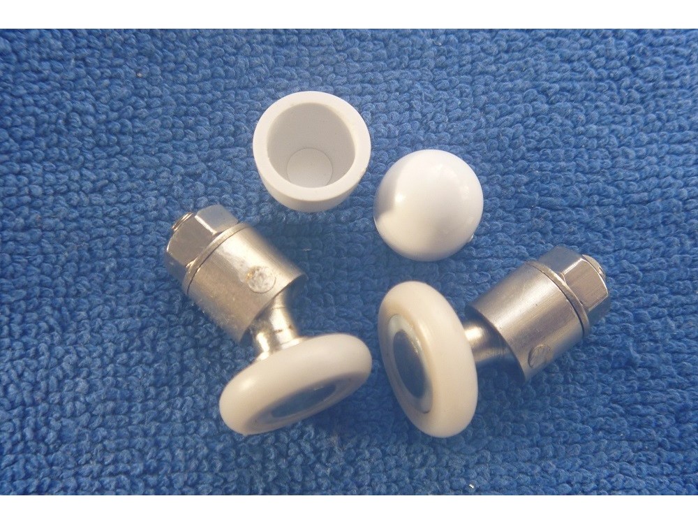 thumbnail image 2 of Curved Shower Door Rollers 4 X Shower Door Rollers/Wheels 19mm Wheel Diameter J058i Suitable For Kudos Showers Shower Door Rollers 23mm 2 of 9
